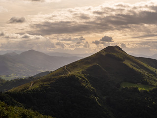 Col d'Amezketa à la lumière du soir