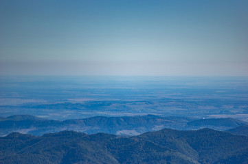 Fototapeta na wymiar Mountains in the blue haze