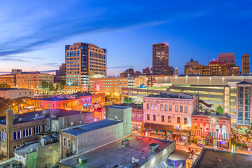 Memphis, Tennesse, USA downtown cityscape at dusk