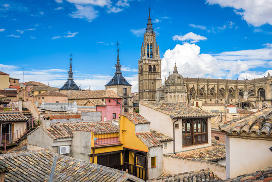 Toledo, Spain old town skyline.