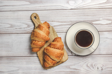 Croissants and coffee. French breakfast