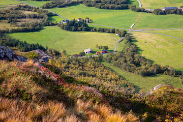 Autumn walk in the mountains in Northern Norway