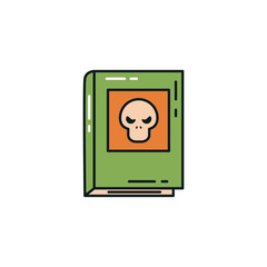 halloween dark book flat style icon
