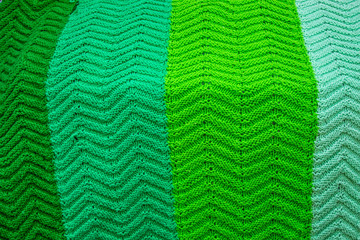 Fototapeta premium Green Knitted Afghan