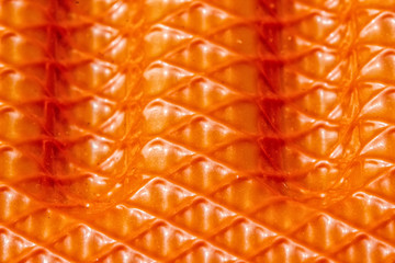 Closeup of Orange Suitcase