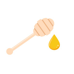Honey drop and the wooden stick spoon