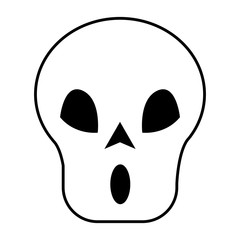 halloween skull head isolated icon