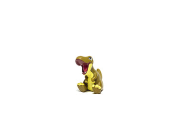 Dinosaur toy isolated on white background