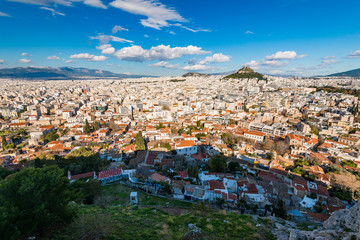 Fototapeta na wymiar Crowded city of Athens