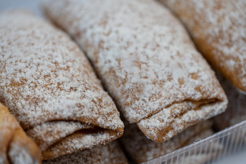 Tasty pastries, macro photo