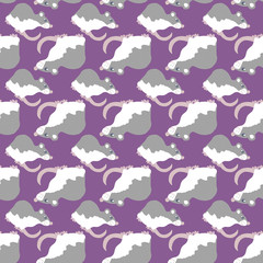 Cartoon simple mouse seamless pattern.