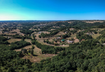 Travassac (Corrèze, France) - Vue aérienne en direction de Donzenac