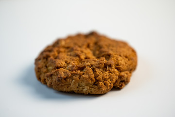 Oatmeal cookies on a white background