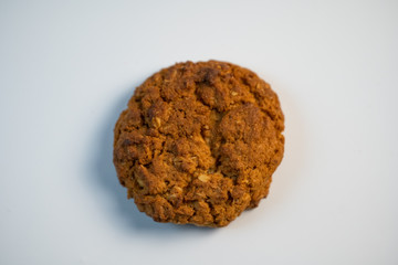 Oatmeal cookies on a white background