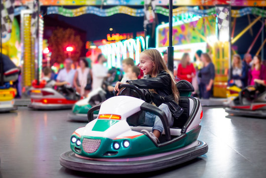 Dodgem Cars On Glowing Ground