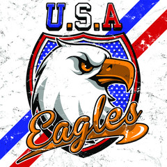 eagle head illustration sports graphic design