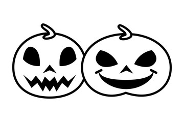 halloween pumpkins with faces icons
