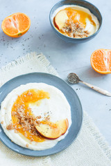 Budyń jaglany z mandarynką