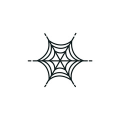 halloween spiderweb flat style icon