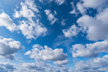 Amazing cloudscape on the sky at midday time.