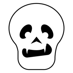 halloween skull head isolated icon