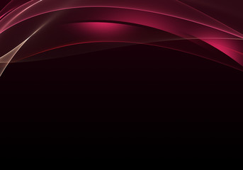Elegant abstract dark background design with purple curves and space for your text