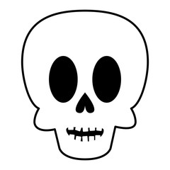 halloween skull head isolated icon