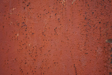 Background texture of Rusted steel. Red painted metal.