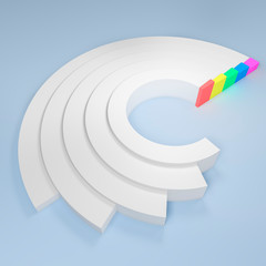 illustration infographics 6 options. Template for brochure, business, web design