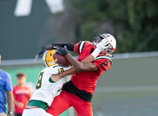 Great action photos of high school football players making amazing plays during a football game
