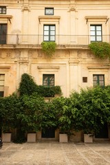 Façade d'un immeuble riche en Sicile