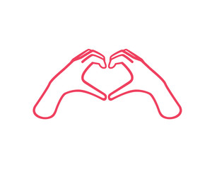 Hand Gesture of Love Symbol
