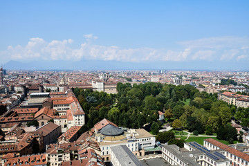 Fototapeta na wymiar View of Turin from the Mole Antonelliana