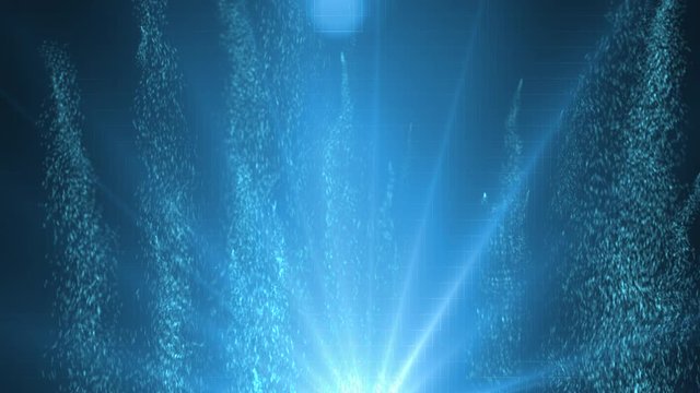 Abstract Blue Particle Background