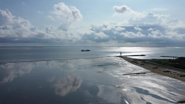 Cuxhaven en Allemagne et embouchure de l'Elbe