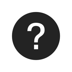Question mark vector icon in modern design style for web site and mobile app