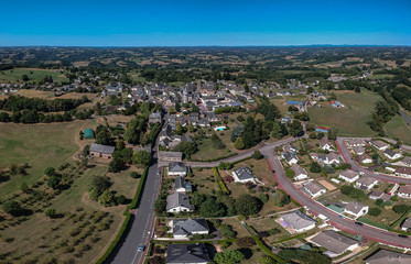 Sainte-Féréole (Corrèze, France) - Vue aérienne