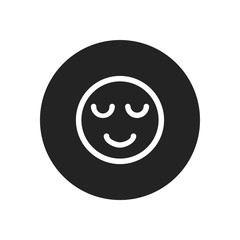 Thankful emoji, smile vector icon in modern design style for web site and mobile app