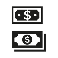 Obraz premium Money icons on white background.