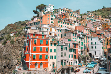 Fototapeta na wymiar Riomaggiore in Cinque Terre, Liguria in Italy