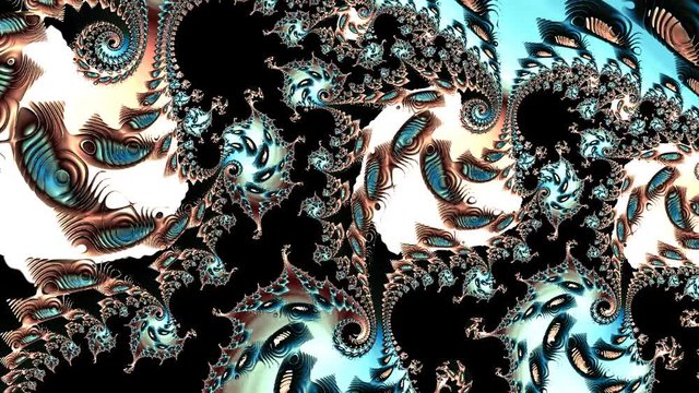 Mandelbrot set exhibit an elaborate and infinitely complicated boundary that reveals progressively ever-finer recursive detail at increasing magnifications. The "style" of this repeating detail 