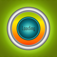 Loading bar image over a colored background - Vector