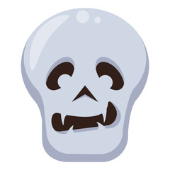 halloween skull head isolated icon