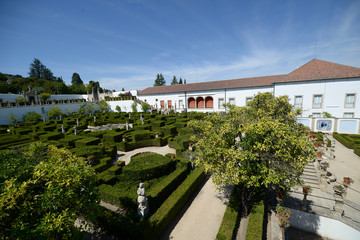 Fototapeta na wymiar Gardens of the ancient bishop's palace at Castelo Branco