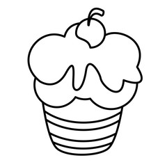 halloween sweet cupcake bakery icon