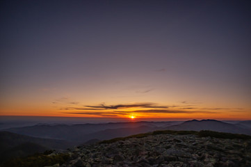 Dawn on the mountain