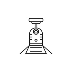 Lamp light lighting reflector spot icon. Element of party lighting thin line ico