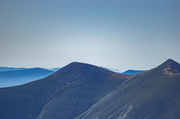 Mountains in the blue haze