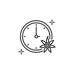 Clock spa icon. Element of spa thin line icon