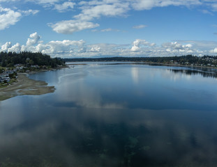 Scenic view of  the Carr Inlet, Hale Passage, Gig Harbor and Fox Island